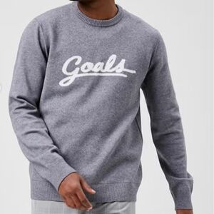 FOREVER 21 MEN “GOALS” Size XL Gray & White